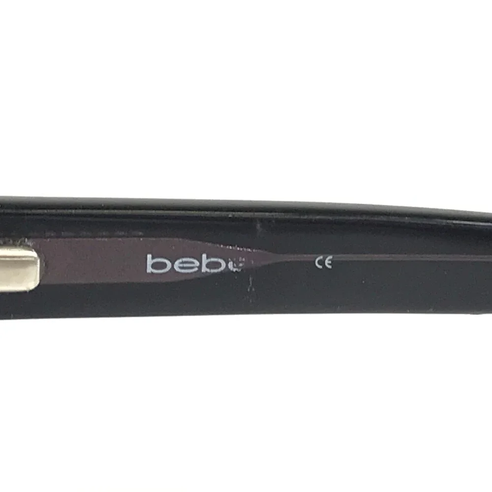 Bebe Eyeglasses Frames BB5112 001 JET Black Purple Square Full Rim 50-15-135